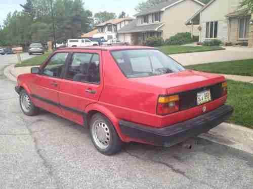 1990 Volkswagen VW Jetta Diesel 1.6 5 speed NON TURBO Red Runs Great Midwest, US $3,500.00, image 3