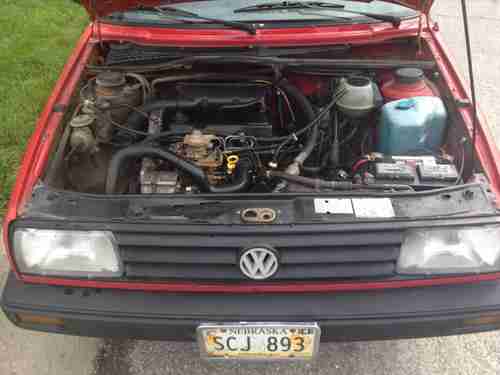 1990 Volkswagen VW Jetta Diesel 1.6 5 speed NON TURBO Red Runs Great Midwest, US $3,500.00, image 21