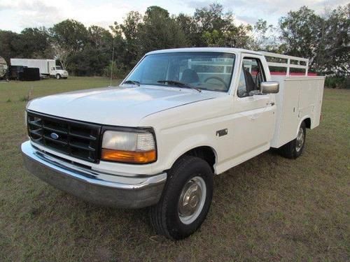 1997 ford f-250 heavy duty service truck - v8 - utility bed &amp; lift gate