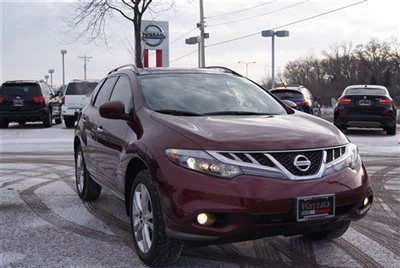 2012 murano le awd, heated leather seats + wheel, pano sunroof, red, 9k miles