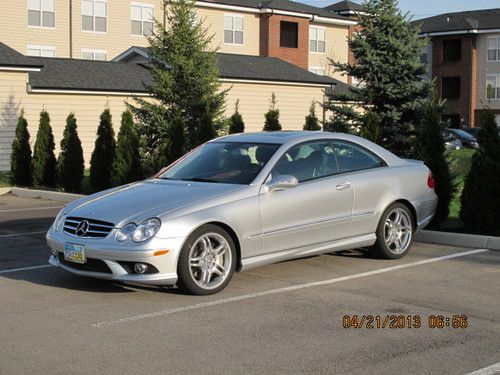 2008 clk550 coupe amg package silver with black interior