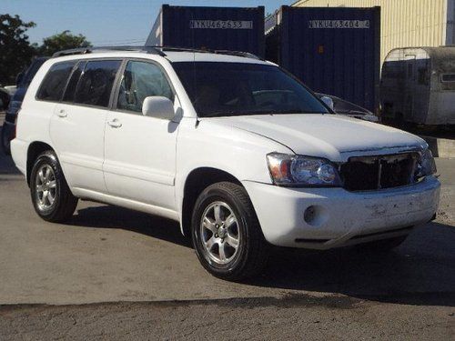 2005 toyota highlander salvage repairable rebuilder fixer good airbags!! runs!!!