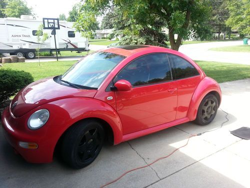 2001 volkswagen beetle bug red moonroof father/kid mechanic special  runs good