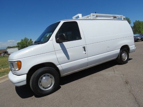 1999 ford e-150 cargo van v6 w/ racks 1 company comcast van runs great 4.2 auto