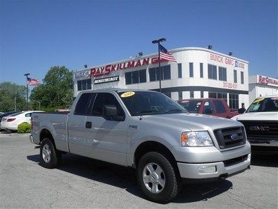 Ford f-150 stx 4x4 4wd supercab truck pickup silver crew automatic cloth