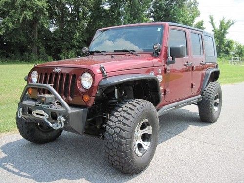 08 jeep wrangler 4x4 unlimited sahara 4door 6 speed manual winch lifted