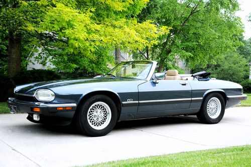 1992 jaguar convertible blue xjs v12 32,500 miles classic sports car garage kept