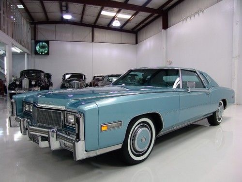 1977 cadillac eldorado biarritz coupe, original cerulean blue firemist!