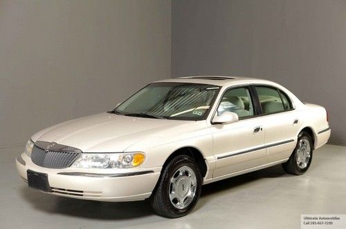 2002 lincoln continental 8k miles 1-owner pearl white chrome sunroof heatseats !