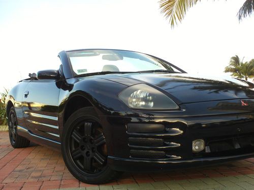 2001 mitsubishi eclipse spyder gt convertible 2-door 3.0l tripple black 5 speed