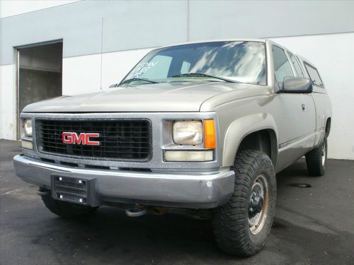 1999 gmc sierra 2500 4x4 ext cab, asset # 11988