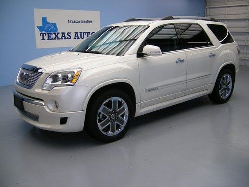 2011 gmc acadia denali auto 2 roof's nav tv 3rd row bose 20 rims xm 1 owner!!