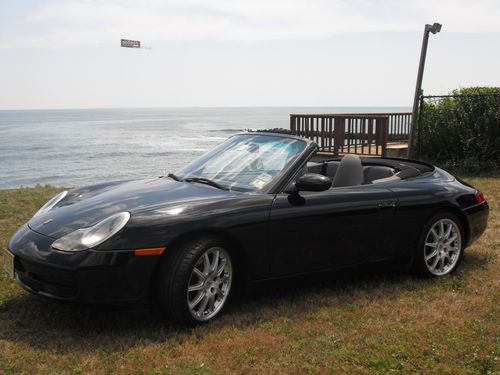 Porsche 911 carrera pristine black convertible 3.4l '99 6 spd. manual gorgeous!