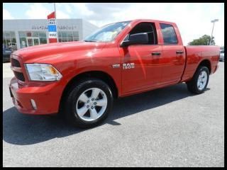 
			 2013 dodge/ram/1500/red/2wd/quad cab/hemi/sat radio/bluetooth/clean carfax