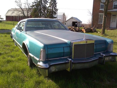 1975 lincoln mark iv coupe 7.5l v8 classic american project / daily driver teal