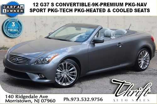 12 g37 s convertible-9k-premium pkg-nav-sport pkg-tech pkg-heated &amp; cooled seats