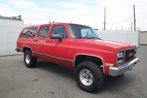 1990 gmc 2500 4x4 4wd suburban 8 cylinder no reserve