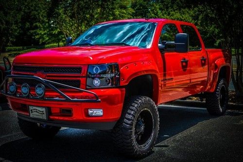 2013 chevy silverado 4x4 1500 lt crew cab pickup 4-door custom lifted sterio