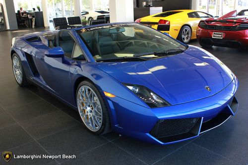 2013 lamborghini gallardo lp 550-2 spyder metallic blue caelum