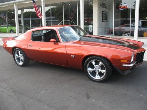 1971 chevrolet camaro go mango orange 355 disc brake factory tach recent resto