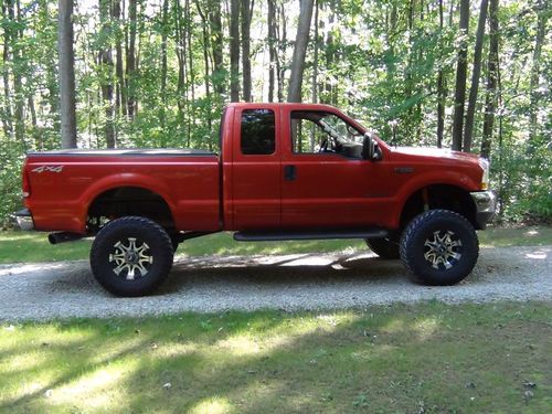 2001 Ford F-250 Lifted Super Duty XLT Extended Cab Pickup 4-Door 7.3L, image 2