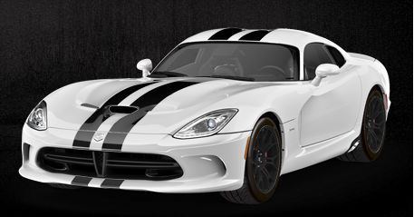 2013 srt viper gts viper white/ black stripes laguna interior track package