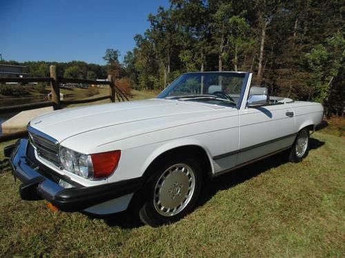 1989 mercedes benz 560 sl white/grey pristine car last year of w107