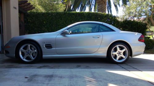 NO RESERVE - 2004 Silver Mercedes Benz SL 55 AMG Convertible 5.5L, image 2