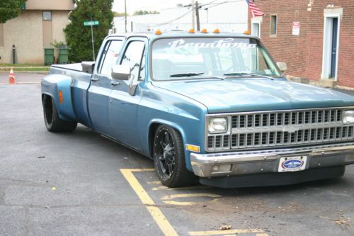 Bagged dually crew cab show truck chevy crew cab lowrider 1981 3500 rat rod