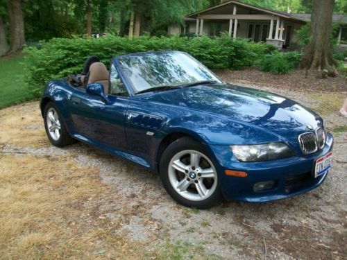 Bmw z3 2001 convertible 2.5 midnight navy blue tan top steptronic transmission