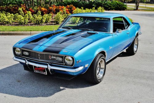 Magnificent fully restored 68 chevrolet camero z28 tribute houndstooth 4 sp,p.s