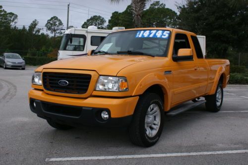 2008 ford ranger sport grabber orange v6 automatic ac pw pl clean rare truck