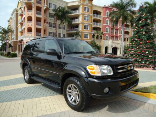 2004 toyota sequoia limited awd 4wd black every option! 2 owners clean! l@@k