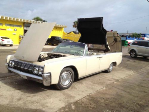 Original classic 1962 lincoln continental base 7.0l white convertible suicide