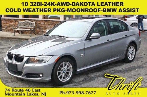 10 328i-24k-awd-dakota leather-cold weather pkg-moonroof-bmw assist