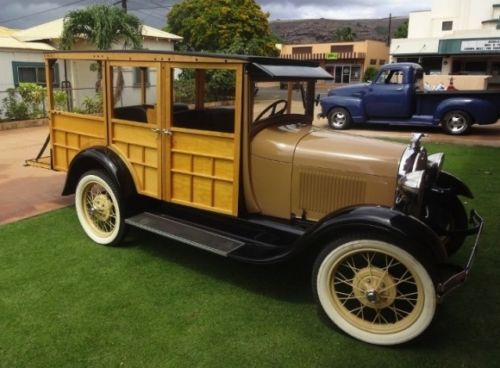 Ford model a &#034;woodie&#034; station wagon-excellent woodwork, classic &amp; stunning!