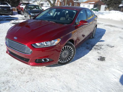 2013 ford fusion titanium 2.0l/navi/htd/blinds/awd/spoiler/camra/salvage/rebuilt
