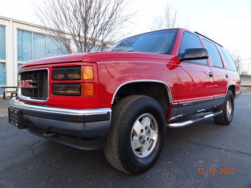 95 gmc yukon slt z71 4x4 auto leather 2 tv dvd cd mp3 usb drives good no rust