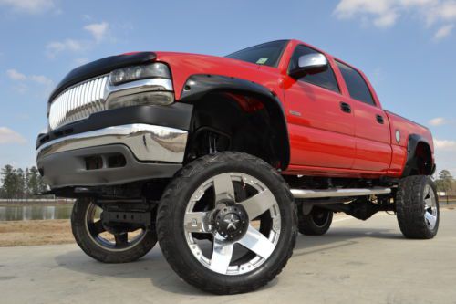 2002 chevrolet silverado 2500hd diesel lt 4x4 crew cab 9&#034; lift 24&#034; xds 38&#034; kumho