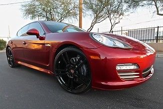 2011 ruby red porche panamera 4 ~ 22&#034; turbo ii wheels ~ one-owner ~ loaded!