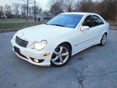 Beautiful white mercedes c230 kompressor 6 spd manual supercharged sport amg