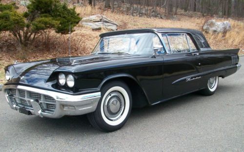 1960 ford thunderbird 2-door hardtop gorgeous black beauty 352 v8 automatic