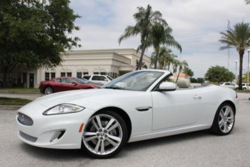 Xk convertible carfax 1 owner polaris white beautiful