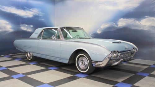 **stunning**62 ford t-bird 2dr ht~390v8/300hp~auto~rare silver mink color~look!