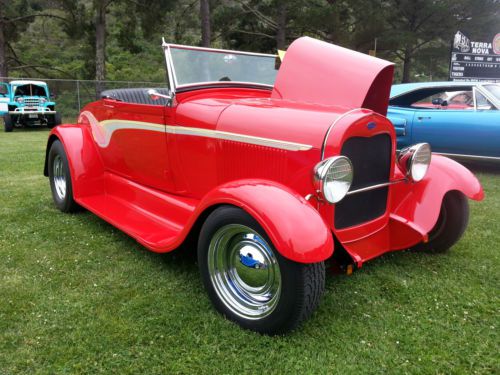29 ford, roadster, red hot, excellant condition
