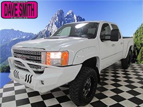 13 gmc sierra 2500hd denali 4x4 crew cab leather ac seats sunroof custom wheels