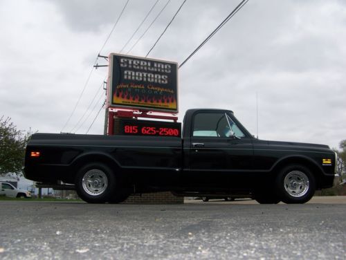 70 chevy c-10 custom street rod keith black 454 700r4 lowered cd ac pw ps pb nr