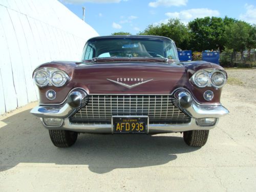 1958 cadillac eldorado brougham #424  1 of 4  maharani maroon. air bags,vanityss
