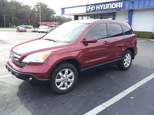 2007 honda cr-v lx sport utility 4-door 2.4l red w/ grey leather w/ sunroof