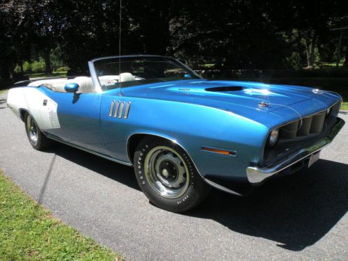 1971 plymouth cuda convertible 340 4 speed, numbers matching